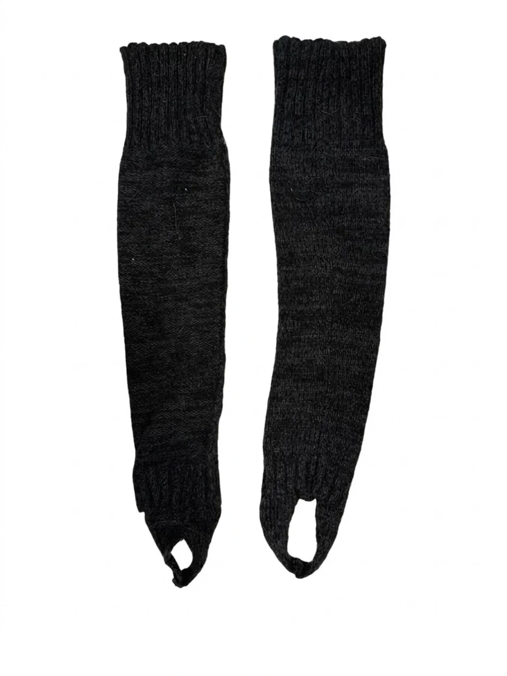 Charcoal Knee-high Stirrup Legwarmer Socks